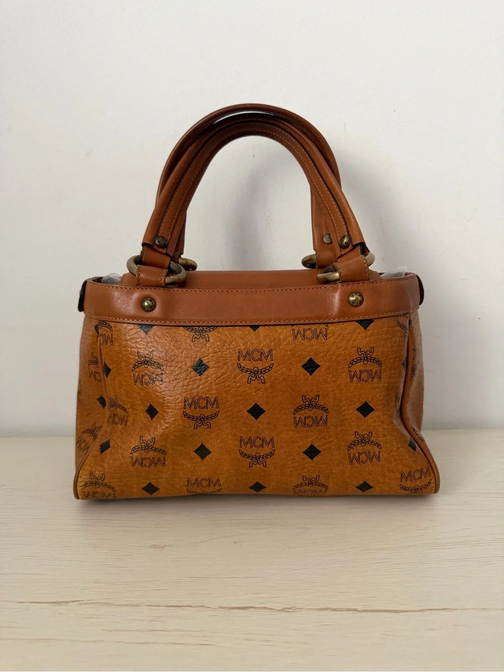MCM compact satchel